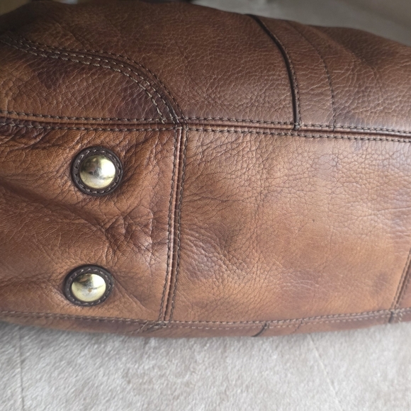 Vintage Coach Hamptons Carryall (style number 12476) in brown pebble leather - Picture 7 of 14